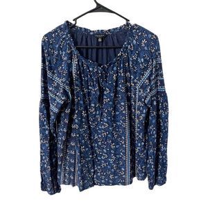 Lucky Brand Blue Floral Blouse